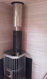 Outdoor Traditional Wood Fired Wet / Dry 4 Person Steam Sauna SPA w/ Shingled Roof Canadian Cedar
