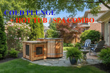NEW Canadian Red Cedar Wood Ice Cold Plunge Spa Hot Tub Stainless Steel Interior w/ Hard Top Cover  FREE SHIPPING