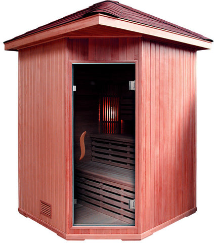 Triple Bench OUTDOOR Canadian Cedar Wet Dry Traditional Swedish Steam Sauna SPA 9KW Upgrade