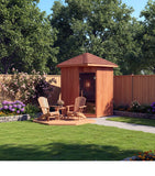 Triple Bench OUTDOOR Canadian Cedar Wet Dry Traditional Swedish Steam Sauna SPA 9KW Upgrade