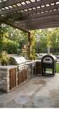 Black Stainless Steel Outdoor Wood Fired Artisan Pizza Oven BBQ Grill + Cover