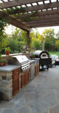 Black Stainless Steel Outdoor Wood Fired Artisan Pizza Oven BBQ Grill + Cover