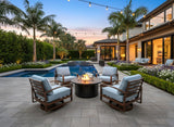 4 Units Aluminum Frame Swivel Rocker Outdoor Patio Furniture Chair Brown or Grey Frame