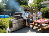 3 in 1 Stainless Steel Outdoor BBQ Kitchen Island Grill Combo Propane LPG w/ Sink