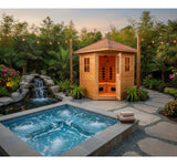 4 Four Person Outdoor Infrared Sauna Spa w/ Ceramic Heaters FIR Far Infrared IN STOCK