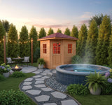 4 Four Person Outdoor Infrared Sauna Spa w/ Ceramic Heaters FIR Far Infrared IN STOCK