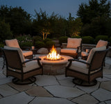 Set of 4 Pieces Swivel Rocker Aluminum Chairs Sunbrella Upgrade