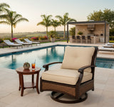 Set of 4 Pieces Swivel Rocker Aluminum Chairs Sunbrella Upgrade