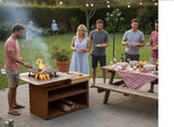Modern Design CORTEN Steel Outdoor Wood / Charcoal BBQ Grill Kitchen Fire Pit