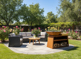 Modern Design CORTEN Steel Outdoor Wood / Charcoal BBQ Grill Kitchen Fire Pit