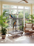 304 Stainless Steel XL Extra Large Bird Parrot Macaw Indoor Outdoor Cage Play Top Free Shipping