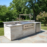 Built In Stainless Steel Outdoor Charcoal BBQ Parrilla Santa Maria / Argentine Grill Spit