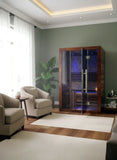 2/3 Person Canadian Red Cedar Traditional Swedish Finnish Steam Sauna SPA Harvia 6KW Heater Upgrade