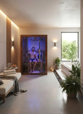2/3 Person Canadian Red Cedar Traditional Swedish Finnish Steam Sauna SPA Harvia 6KW Heater Upgrade