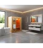 60" 2 / 3 Person Canadian Hemlock Wet Dry Traditional Swedish Steam SPA Sauna + 6KW Harvia Heater + More
