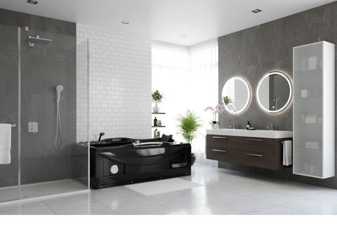 Hydrotherapy Whirlpool Jetted Massage Bathtub Spa with Built In Heater Ozone Bluetooth