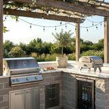 Portable Outdoor Stainless Steel Propane BBQ Gas Grill + Pizza Oven Combo