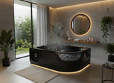 Black 2 Two Person Jetted Hydrotherapy Massage Whirlpool Bathtub Bath Tub SPA HEATED
