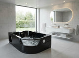 Black 2 Two Person Jetted Hydrotherapy Massage Whirlpool Bathtub Bath Tub SPA HEATED