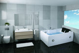 2 Person Indoor Whirlpool Jetted Hot Tub SPA Hydrotherapy Massage Bathtub 051A WHITE w/ Bluetooth