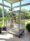 Extra Large Indoor / Outdoor 304 Stainless Steel Bird / Parrot Macaw Cage SUS304 Medical Grade Stainless Steel FULLY ASSEMBLED