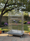Large Indoor / Outdoor 50" x 36" x 76" Stainless Steel Bird / Amazon Parrot Dome Top Cage