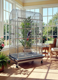 Large Indoor / Outdoor 50" x 36" x 76" Stainless Steel Bird / Amazon Parrot Dome Top Cage