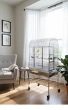 Indoor / Outdoor 39" x 29" x 67" #304 Stainless Steel Dometop Bird / Parrot Cage + Seed Catcher