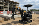 Kubota D722 Diesel 2.0 Ton Mini Excavator Backhoe Digger EPA Certified Swing Boom Telescoping Tracks Hydraulic Thumb BLACK