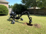 New / Open Box 15HP 420CC Gas Powered Towable Backhoe Mini Excavator 8' Foot Reach 12" Bucket