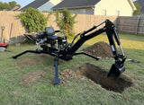 New / Open Box 15HP 420CC Gas Powered Towable Backhoe Mini Excavator 8' Foot Reach 12" Bucket