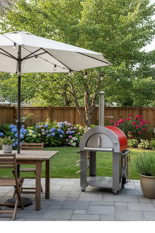 Outdoor Stainless Artisan Wood Fired Charcoal Pizza Bread Oven BBQ Grill RED Enamel Upgrade