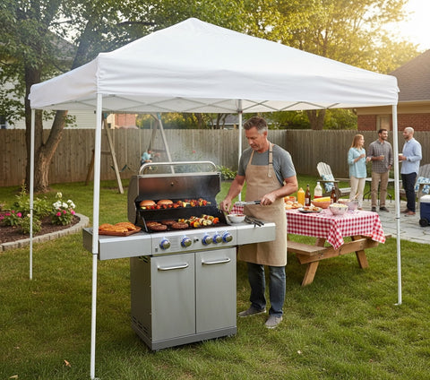 Stainless Steel Outdoor Propane BBQ 5 Burner Grill w/ Rotisserie + Cover  FREE SHIPPING