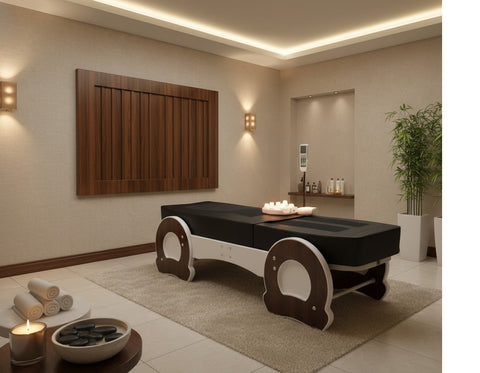 FIR Far Infrared Jade Infrared Therapy Massage Bed / Spinal Traction Roller Table FREE SHIPPING