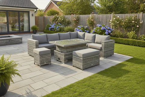 8 Seat Modern Design Outdoor Wicker Rattan Outdoor Patio Furniture Adjustable Height Coffee Table