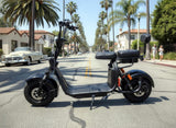 NEW 2000W Double Seat Double Battery Fat Tire CityCoco Scooter Moped 40AH Long Range Lithium Battery