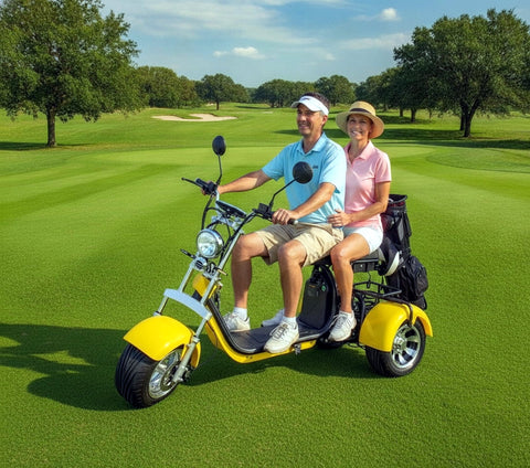 NEW 2000W Electric Trike Golf Cart Mobility Scooter Harley Style Canary Yellow CANARY YELLOW