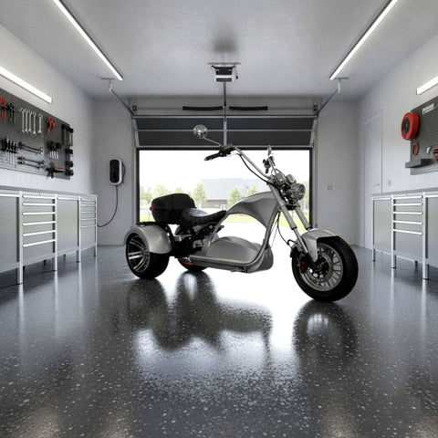 NEW Low Rider Harley Style Electric Trike Scooter 3 Wheel 2000W 60V 40AH Upgrade  Silver / Blue / Oxblood
