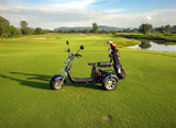 Electric 3 Wheel Trike Scooter Golf Cart Harley Style Chopper Mobility Motorcycle Gloss Black Fenders