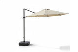 10' Foot Cantilever Offset Patio Umbrella Burgundy or Beige + Solar LED Light Upgrade