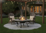 Outdoor Natural Stone Slate Round Fire Pit Coffee Table