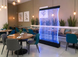 Large 4x6 Curved Full Color LED Bubble Wall Panel Floor Standing Water Fountain