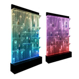 48" x 79" Tall Full Color LED Lighting Bubble Wall Fountain Floor Panel Display Floating Shelves Spa Salon Hotel Decor