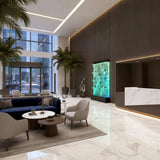48" x 79" Tall Full Color LED Lighting Bubble Wall Fountain Floor Panel Display Floating Shelves Spa Salon Hotel Decor