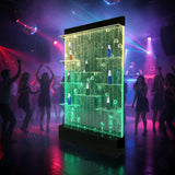 48" x 79" Tall Full Color LED Lighting Bubble Wall Fountain Floor Panel Display Floating Shelves Spa Salon Hotel Decor