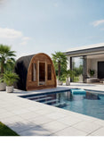 New Canadian CEDAR Wood Dome Top Wet Dry Swedish Outdoor Steam Sauna SPA Shingled Roof Upgrade