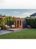 New Canadian CEDAR Wood Dome Top Wet Dry Swedish Outdoor Steam Sauna SPA Shingled Roof Upgrade
