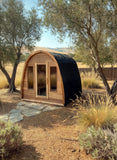 New Canadian CEDAR Wood Dome Top Wet Dry Swedish Outdoor Steam Sauna SPA Shingled Roof Upgrade