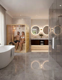 2 Person Canadian Hemlock Glass Front Indoor Swedish Wet Dry Traditional Steam Sauna SPA 4.5KW