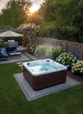 6 Person Outdoor Hot Tub SPA - 5 Seats + 1 Lounger -  Balboa Upgrade Ozone White Marble Acrylic